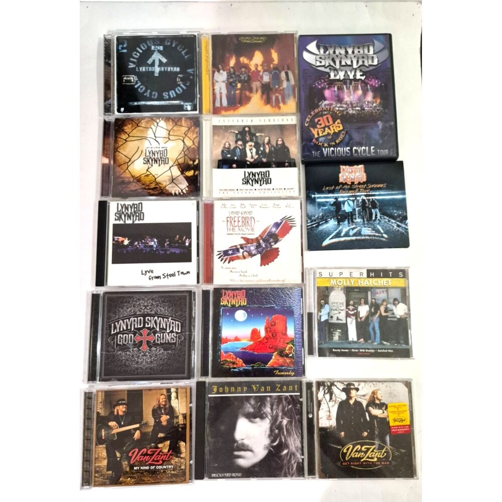 Lot of 14 Rock CD's. Lynyrd Skynyrd, Jonny Van Zant & Molly Hatchet